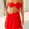 Women Strapless Tube Dress Summer